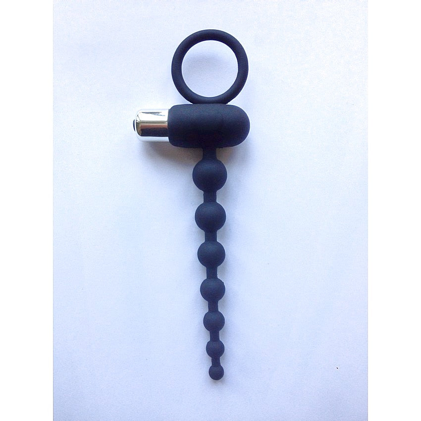 Heart beads - Analkugler med Vibrator - Analkæde blå